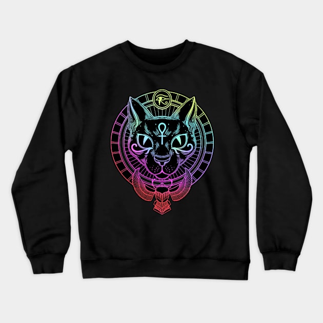 Bastet. Egyptian cat goddess Crewneck Sweatshirt by OccultOmaStore